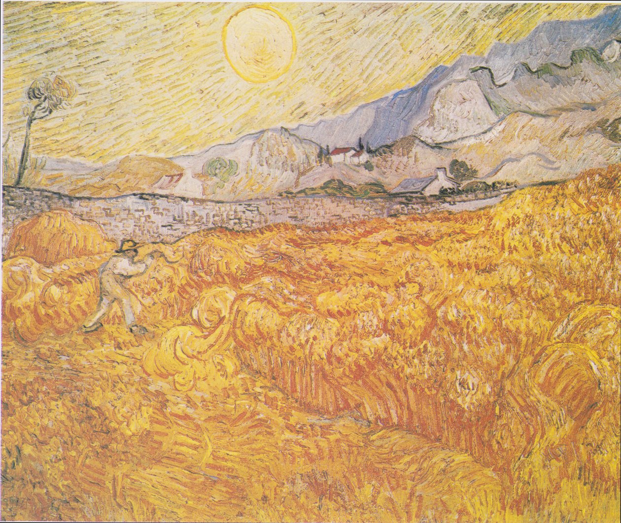 Hvedemark bag Saint-Paul Hospital (The Harvest) af Vincent van Gogh