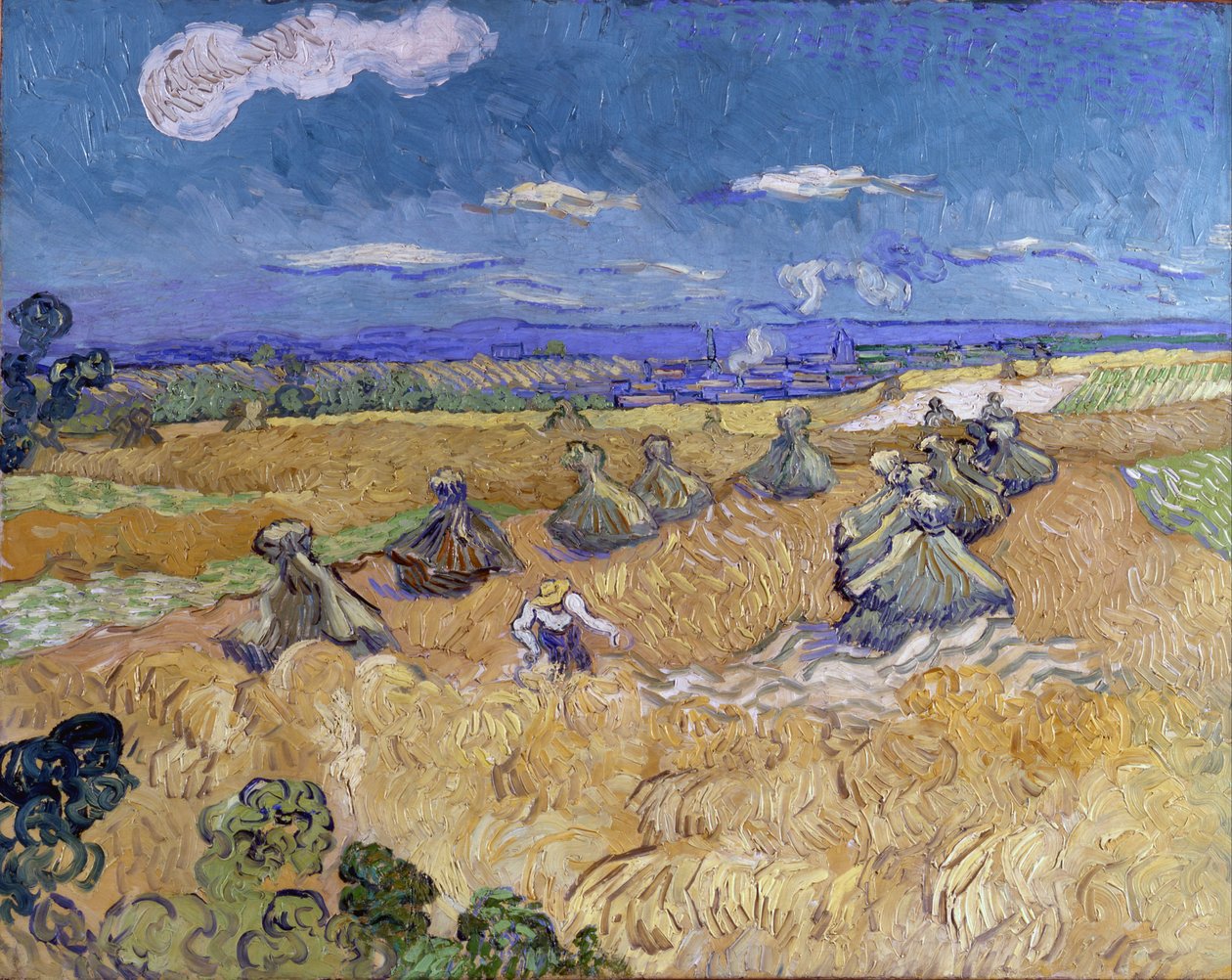 Hvedemarker med Reaper, Auvers af Vincent van Gogh