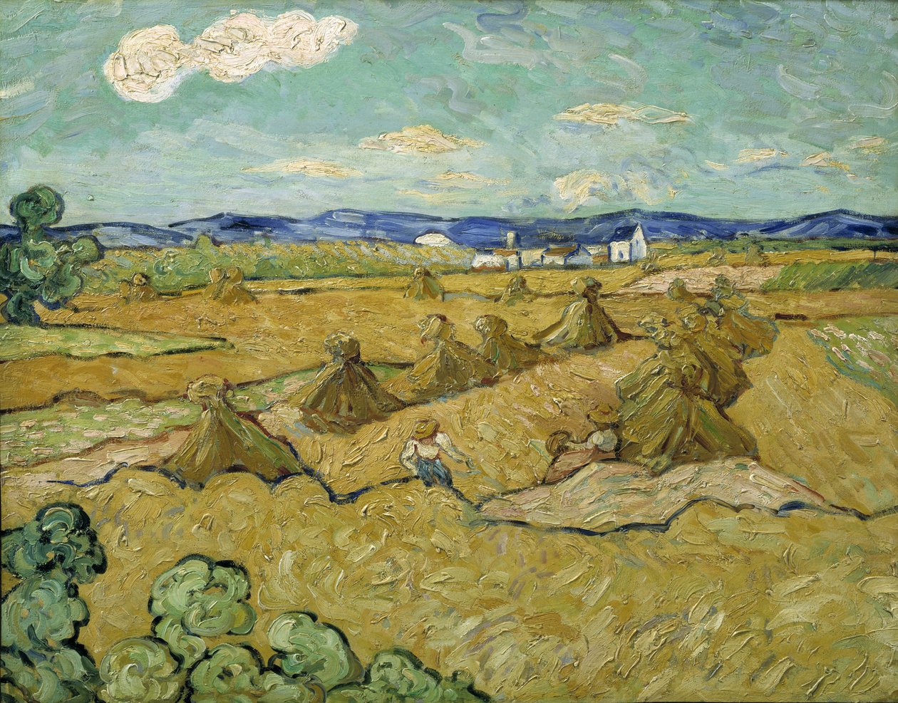 Høstakkene af Vincent van after Gogh