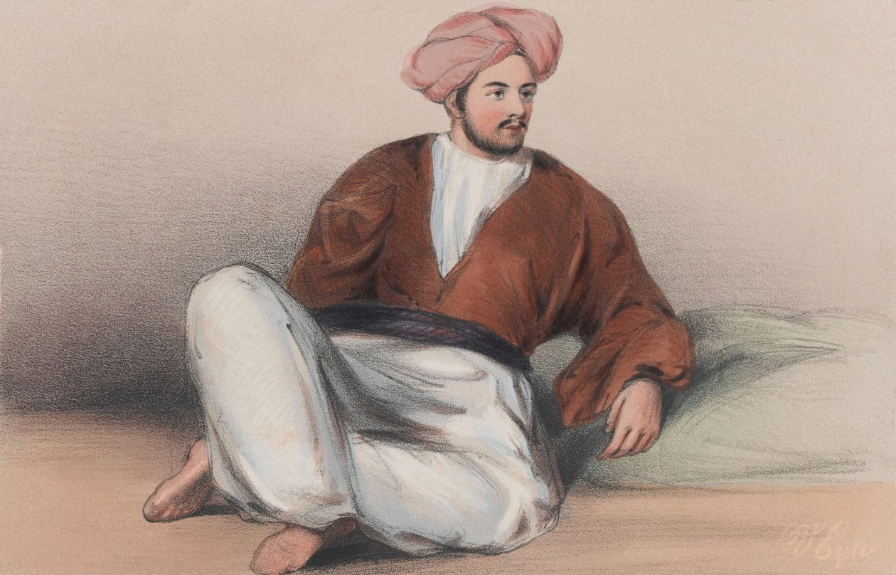 Løjtnant J C Haughton, 31. bengalske indfødte infanteri af Vincent (after) Eyre