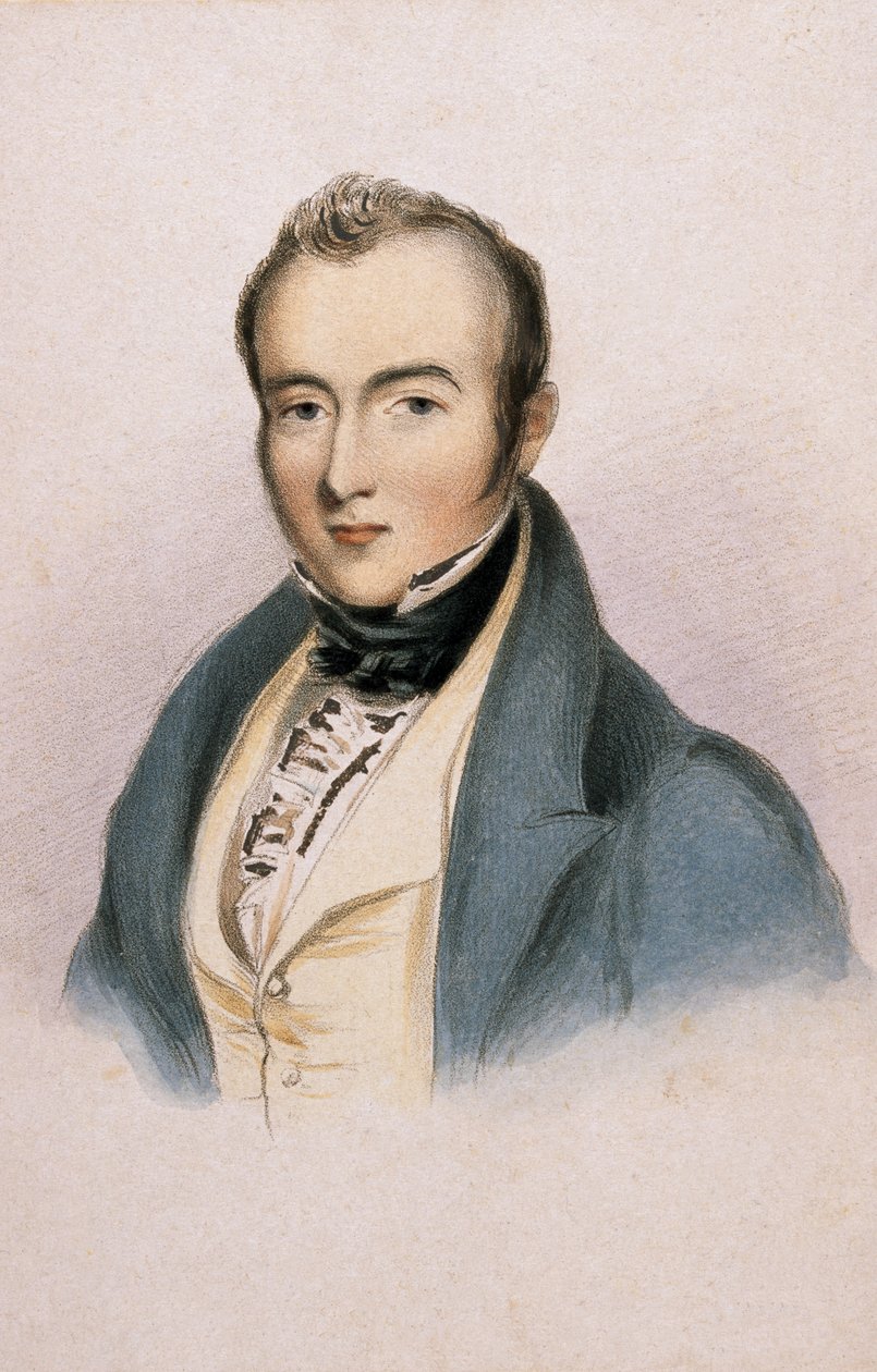 The Late Sir W H MacNaughton, Political Service, ca. 1841 (farve litho) af Vincent (after) Eyre