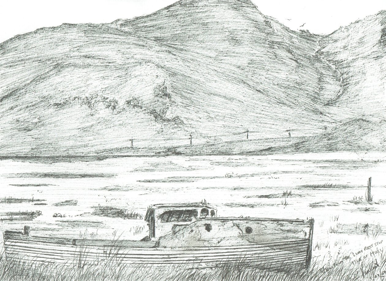 Båd på tørt land, Isle of Mull, 2007 af Vincent Alexander Booth