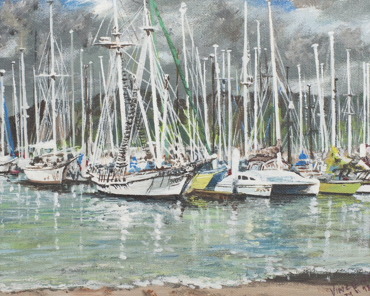 Coffs Harbour, Australien, 1998, (akryl på lærredstavle) af Vincent Alexander Booth