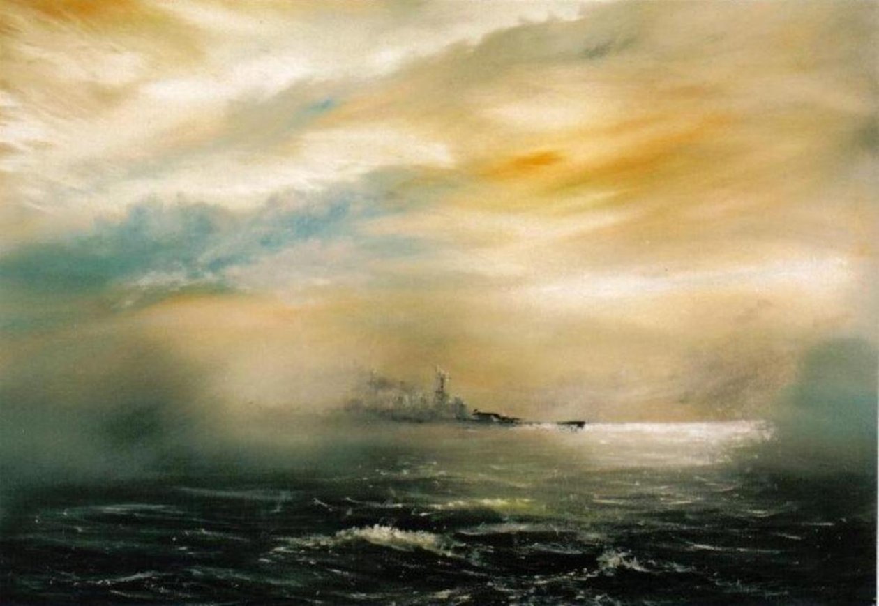 Daggry før katastrofens daggry HMS Hood 1941, 2012 af Vincent Alexander Booth