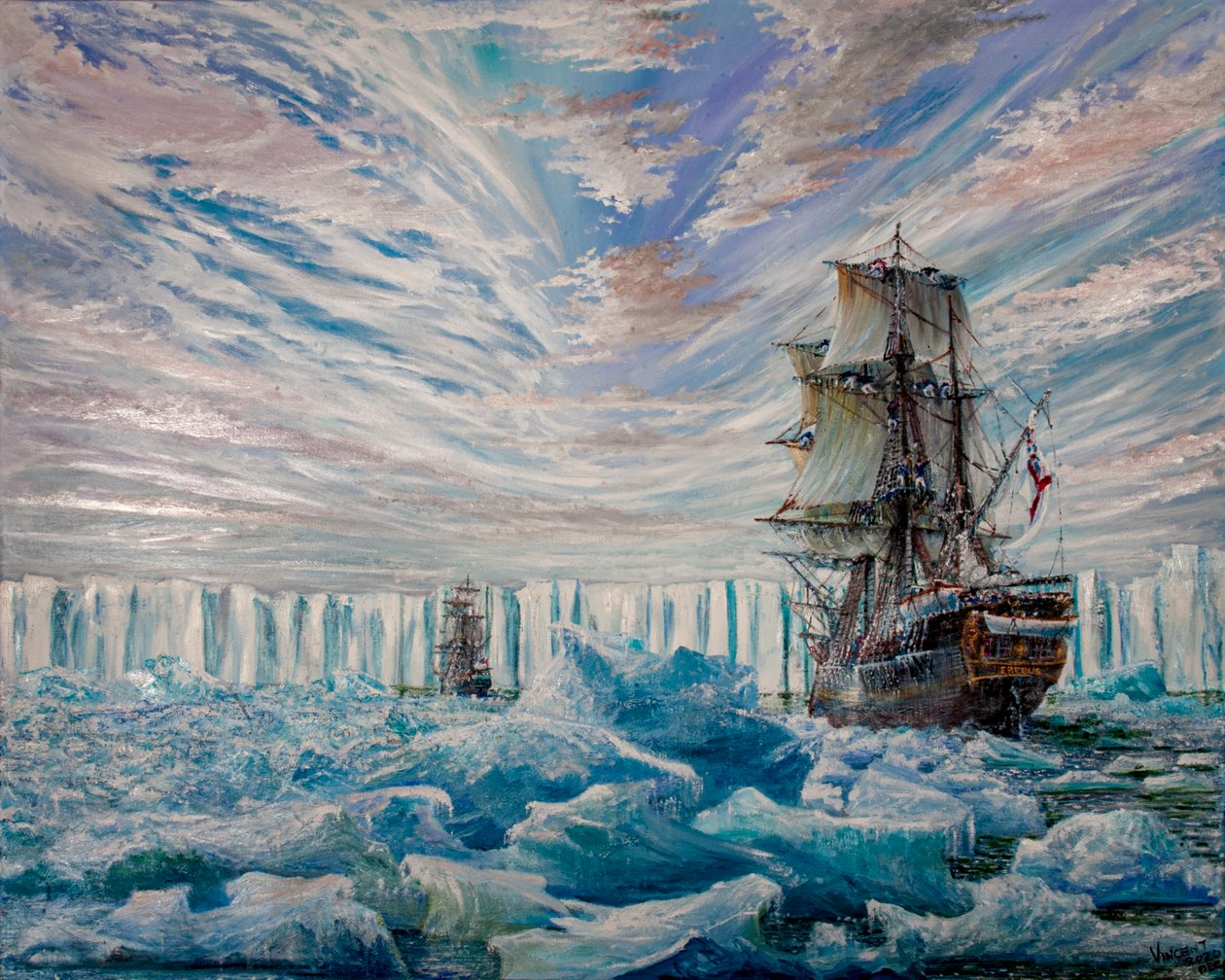 Erebus og Terror opdager Antarctic Ice Shelf, 2020 af Vincent Alexander Booth