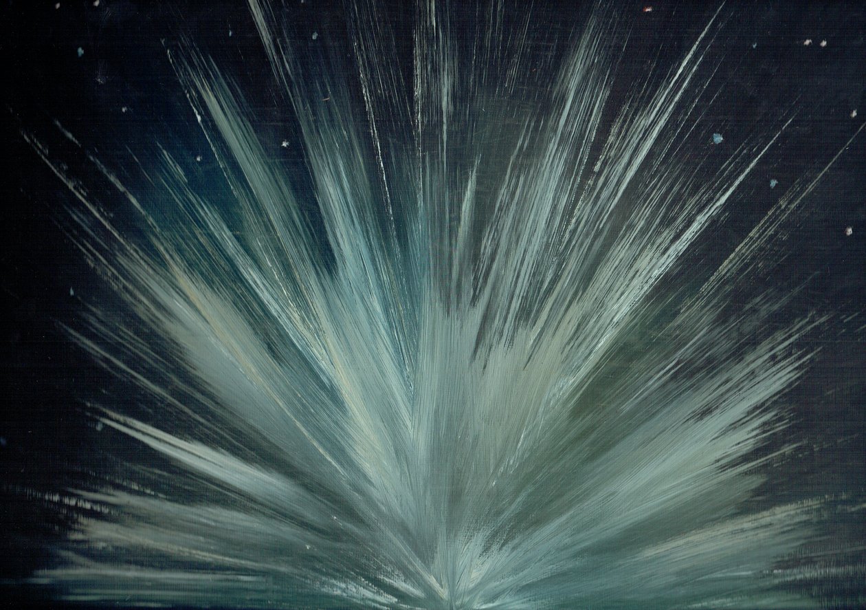 Impact on Miranda, 2016, (akryl på lærred) af Vincent Alexander Booth