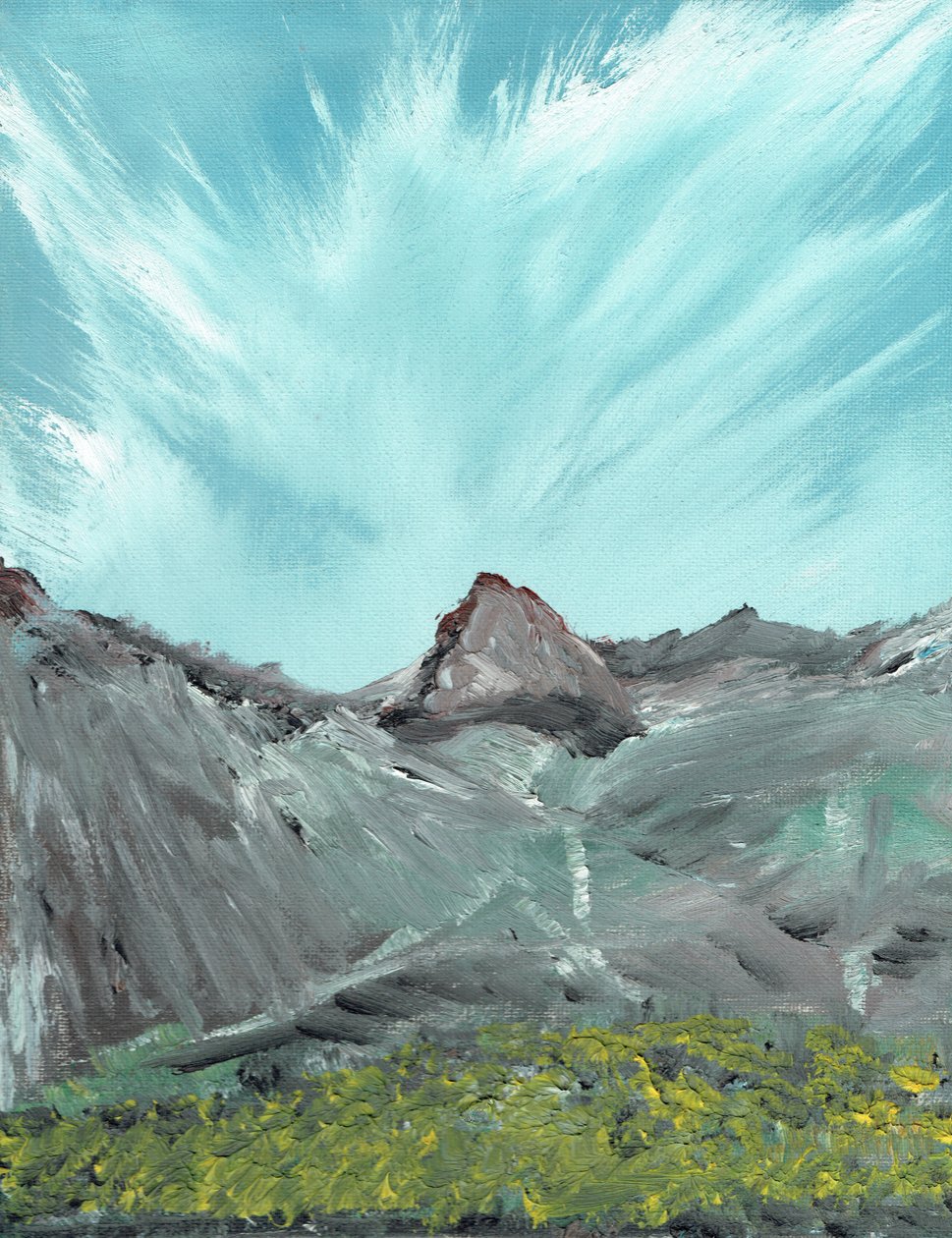 Lakeland Hills, 2010, (akryl på lærred) af Vincent Alexander Booth
