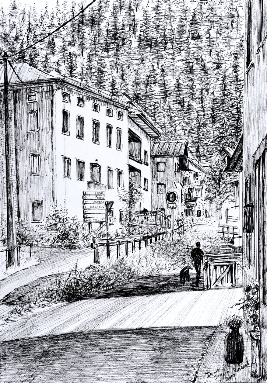 Hovedgade i Dont Italien, 2019 af Vincent Alexander Booth