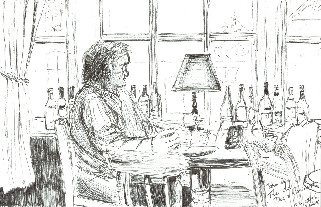 Mand på en pub efter måltid, 2006 af Vincent Alexander Booth