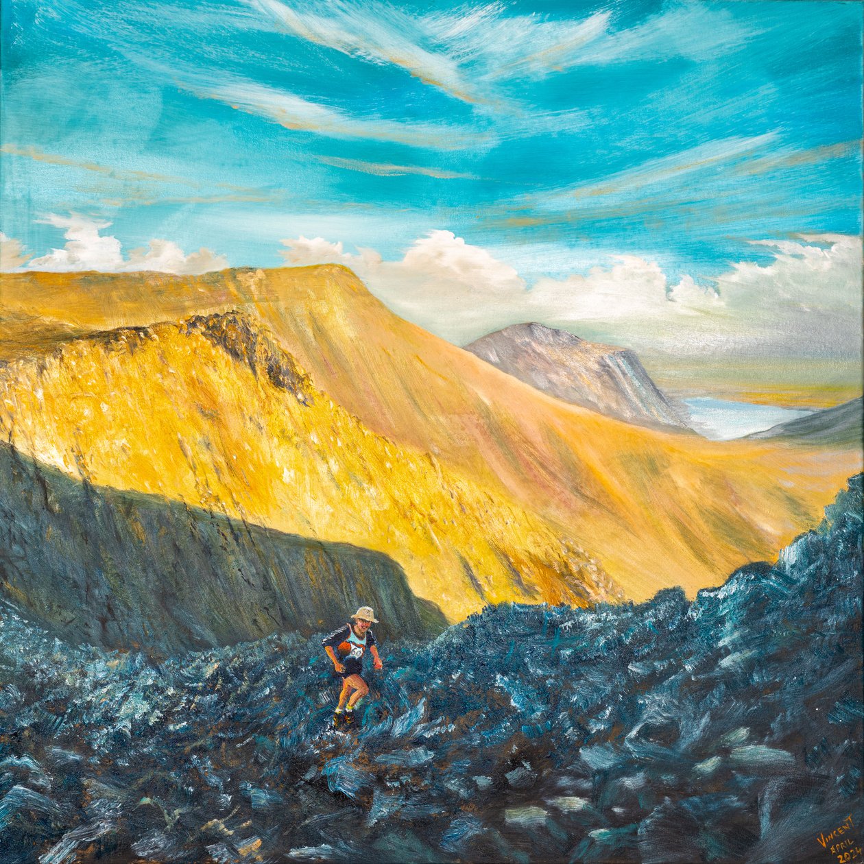 Mountain Freedom 2, 2024 (olie på lærred) af Vincent Alexander Booth