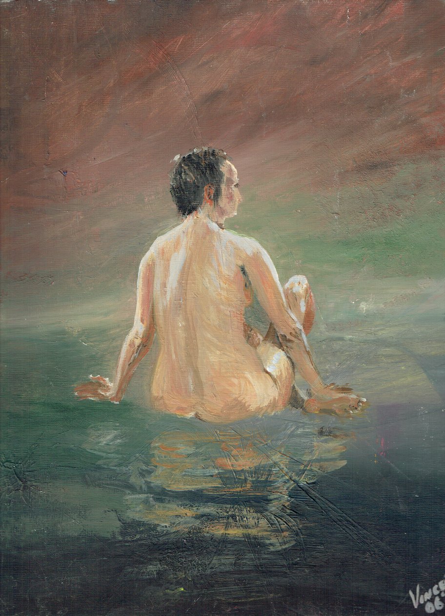 Naked, 2006, (akryl på lærredstavle) af Vincent Alexander Booth