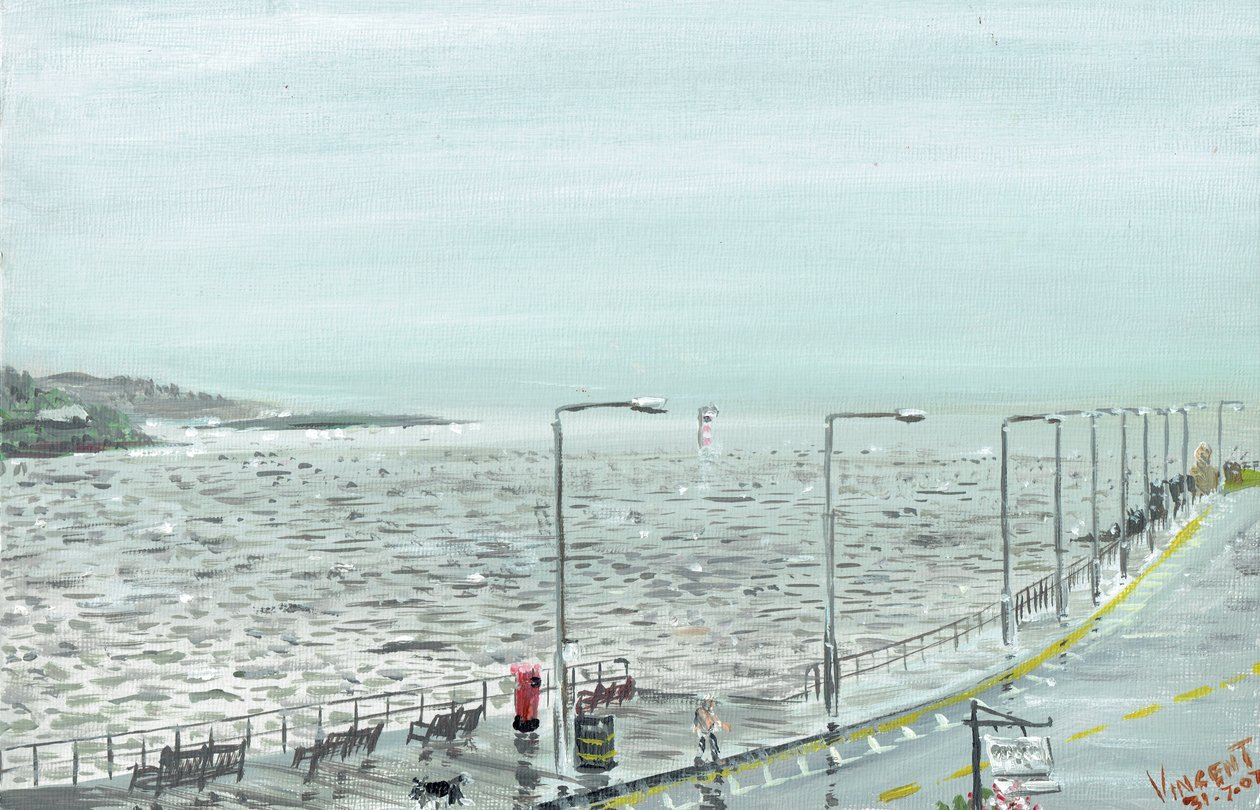 Oban Skotland, 2007, (akryl på lærredstavle) af Vincent Alexander Booth