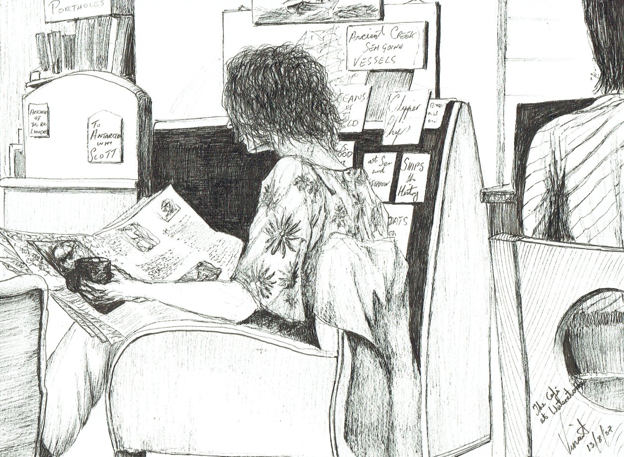 Læsning i Waterstones boghandel Manchester, 2007 af Vincent Alexander Booth