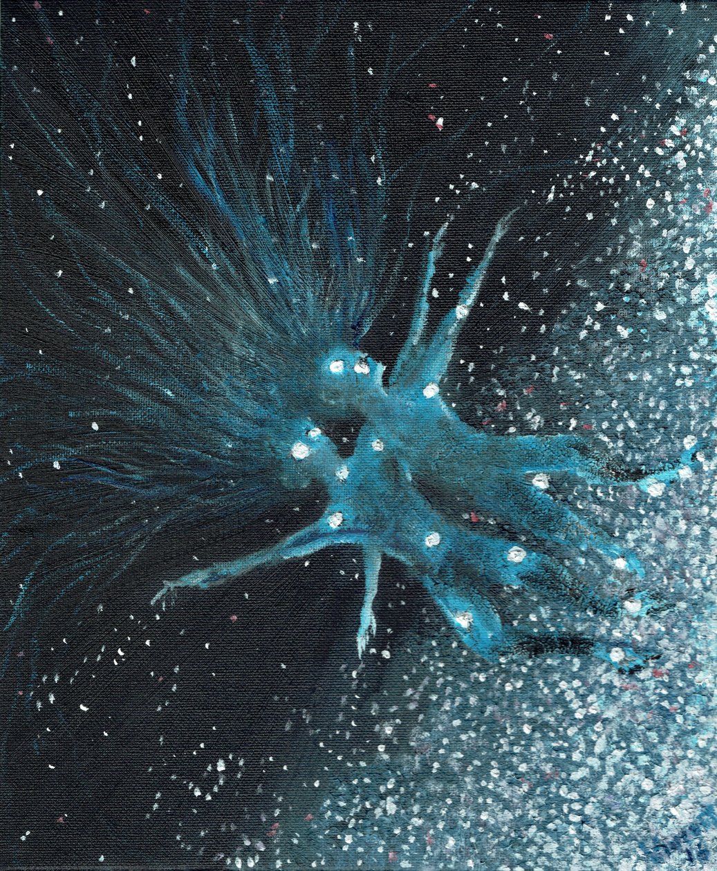 Stjernetegn Geminii, 2016, (olie på lærred) af Vincent Alexander Booth