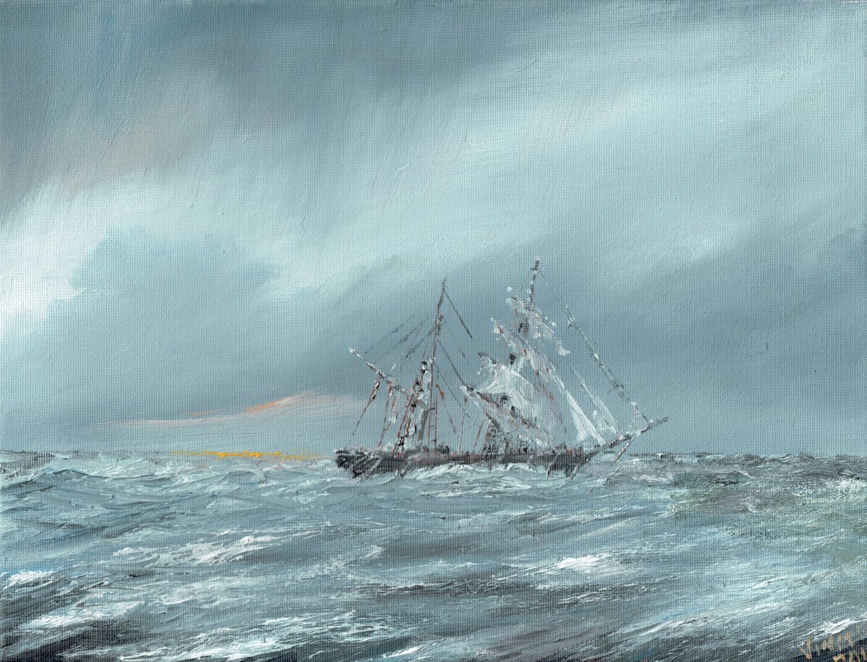 Mary Celeste på drift den 5. december 1872, 2016, af Vincent Alexander Booth