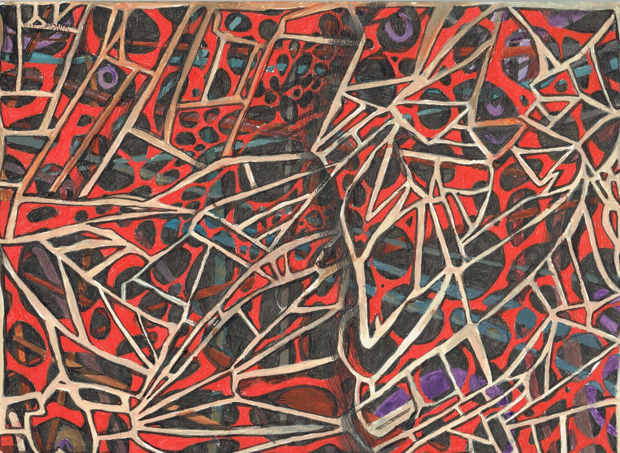 Time Howler; 2016, (farvet blæk på papir) af Vincent Alexander Booth