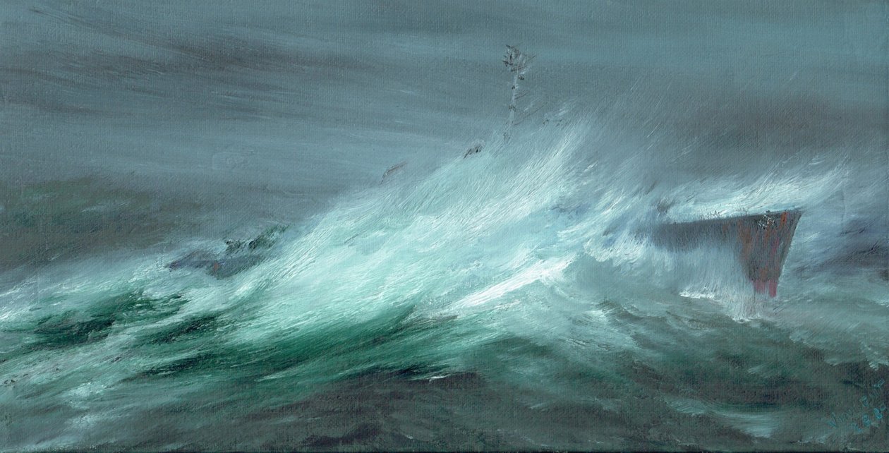 USS Spence tabte i Stillehavstyfonen den 18. december 1944, 2019 af Vincent Alexander Booth