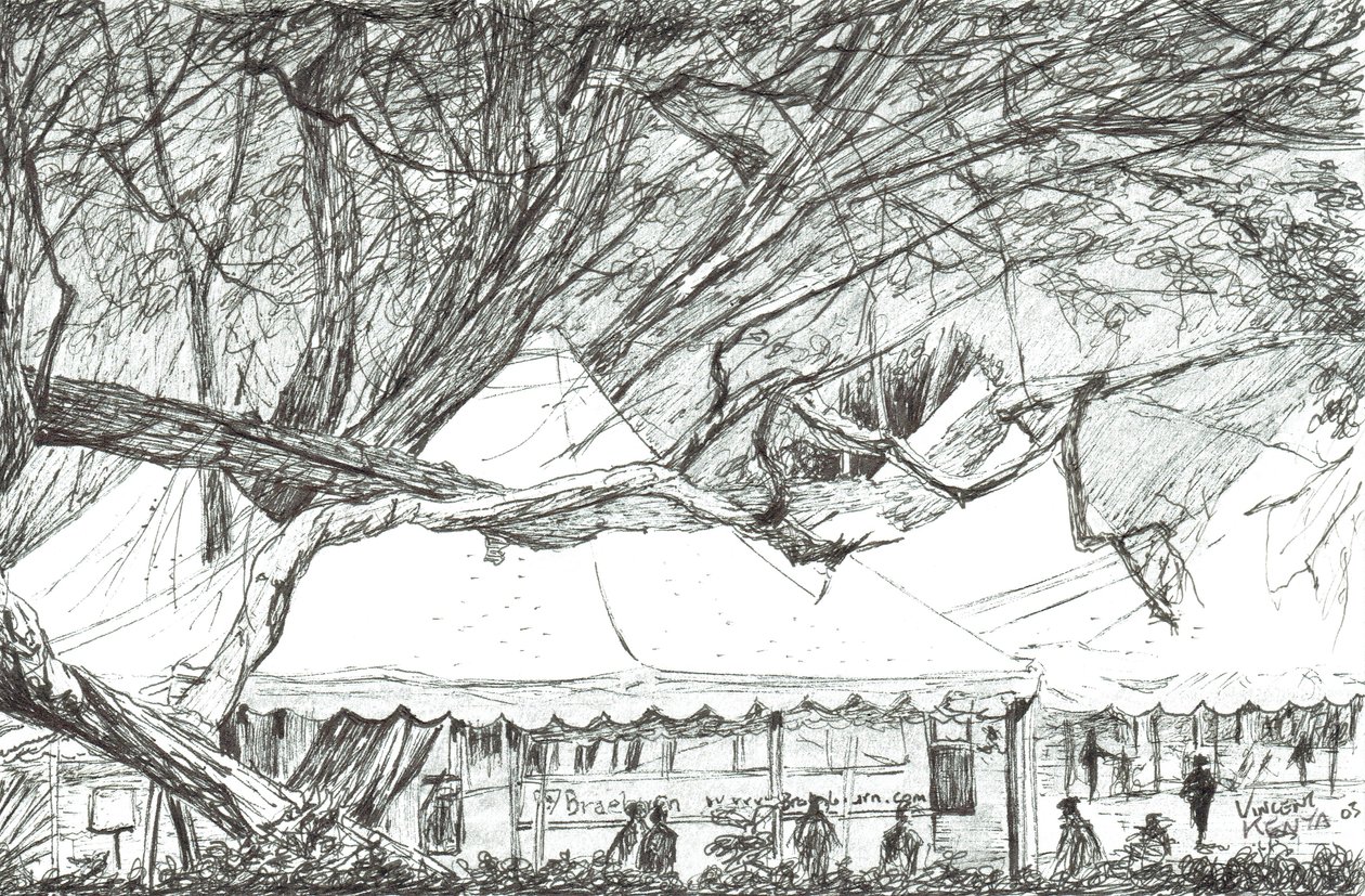 Bryllupstelte ved Lake Nawesha Kenya, 2003 af Vincent Alexander Booth