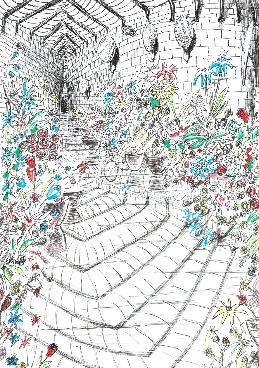 side37, The Castle in the Forest of Findhorn, 2006, (blæk på papir) af Vincent Alexander Booth