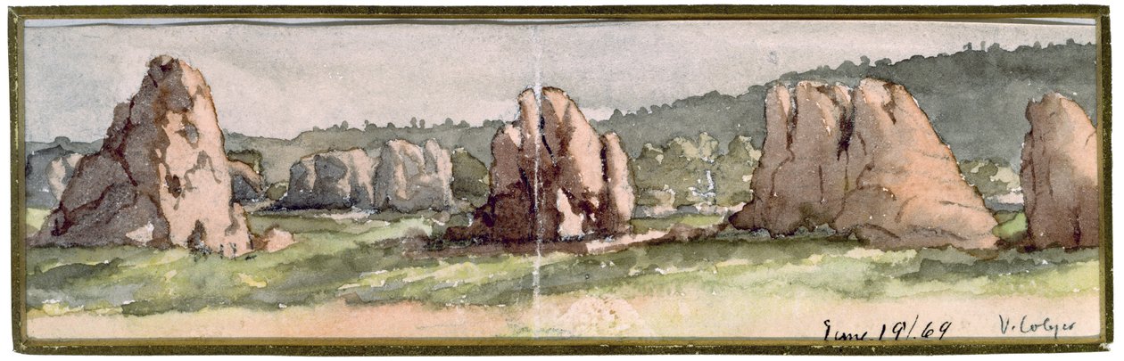 Rock Scene, Arizona, 19. juni 1869 (akvarel) af Vincent Colyer