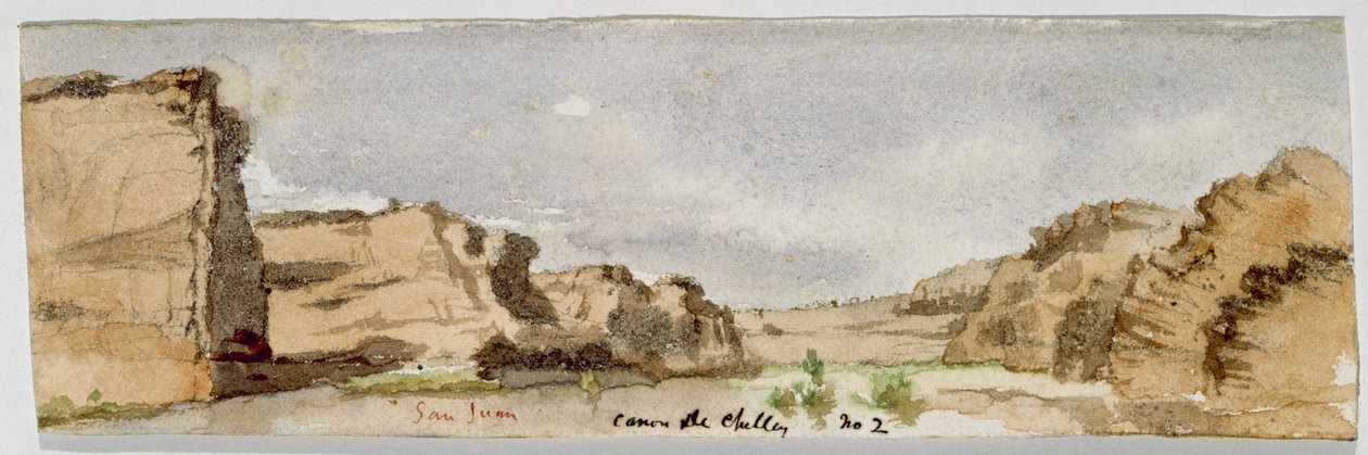 San Juan canyon Dec rationel brug nr. 2 (canyon Dec rationel brug, Arizona), 1869-1871 (akvarel) af Vincent Colyer