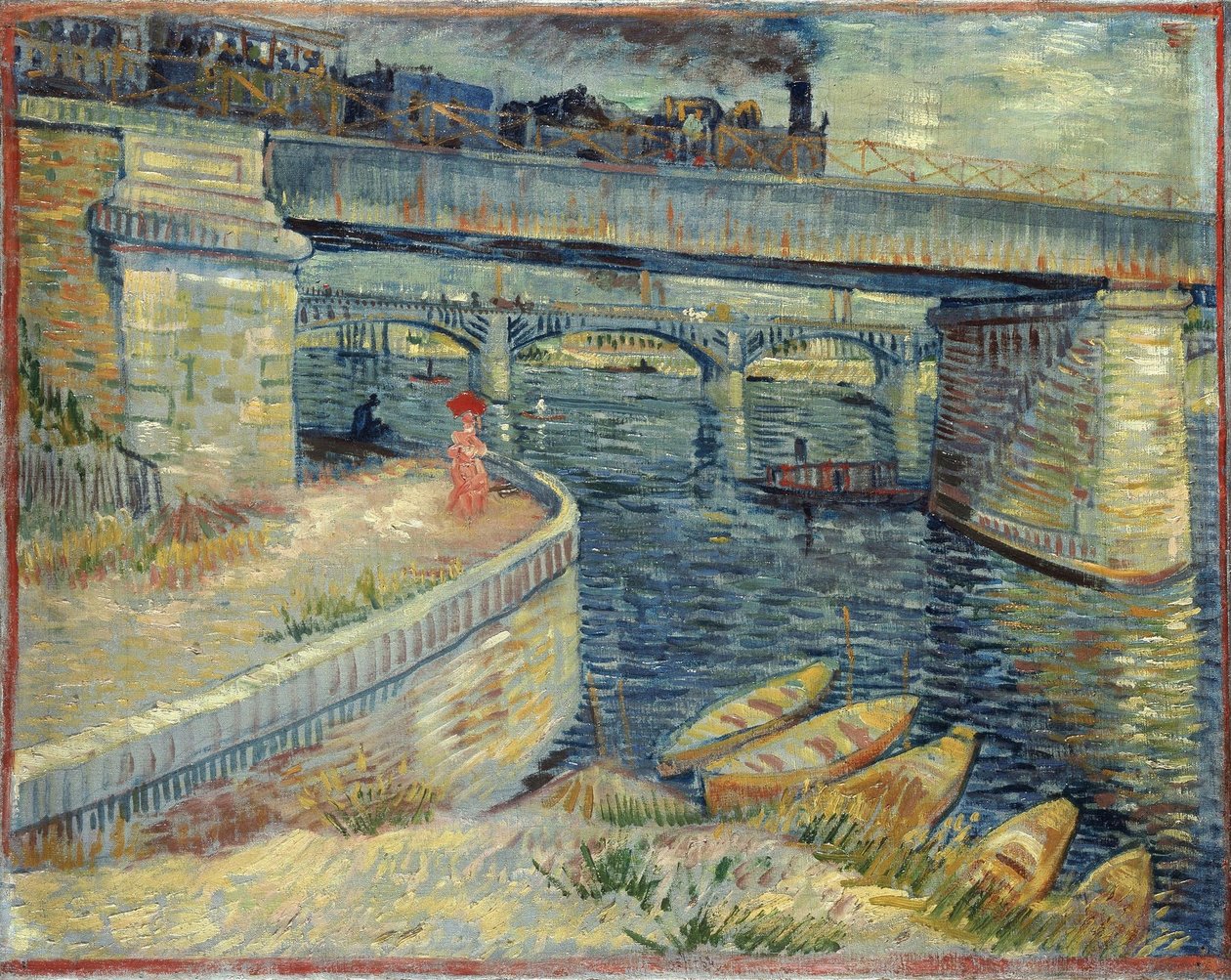 Broer over Seinen ved Asnières, 1887. af Vincent van Gogh