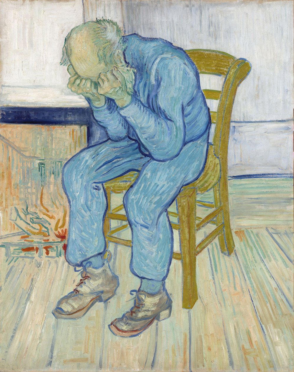 Sørgende gammel mand ved evighedens port, 1890. af Vincent van Gogh