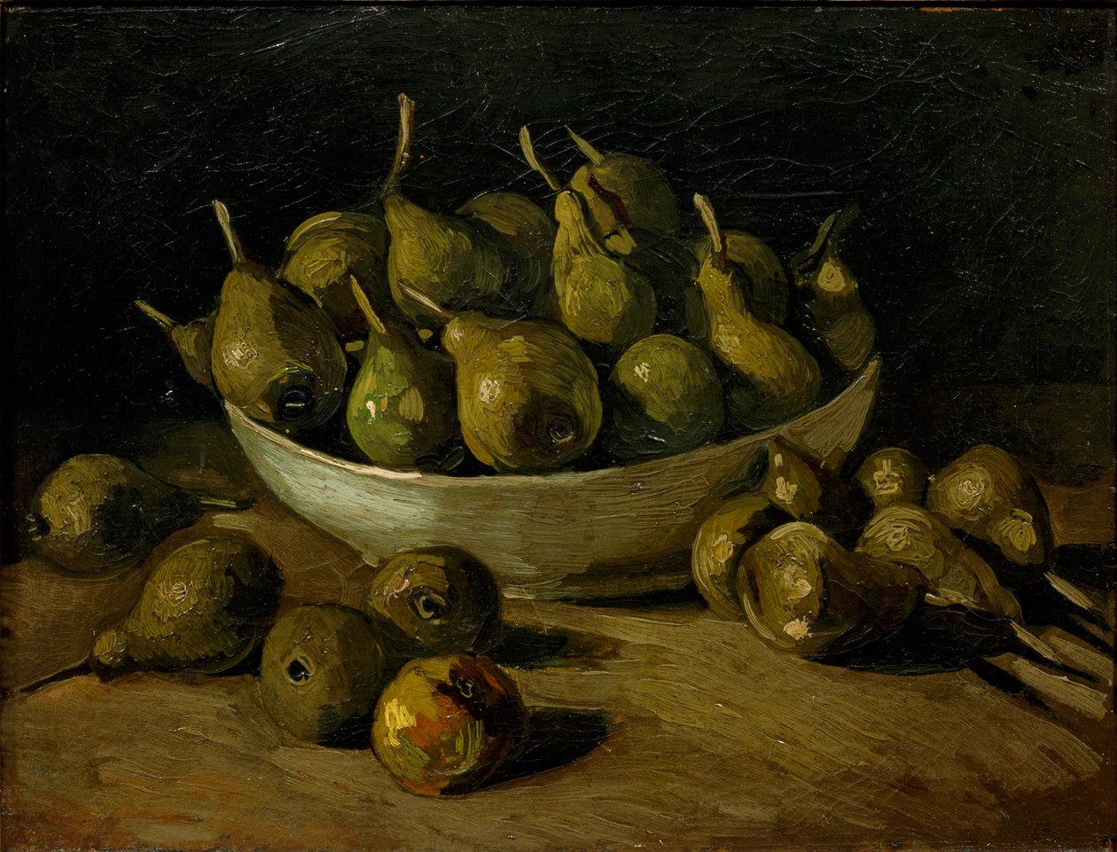 Stilleben med en jordskål og pærer, 1885. af Vincent van Gogh