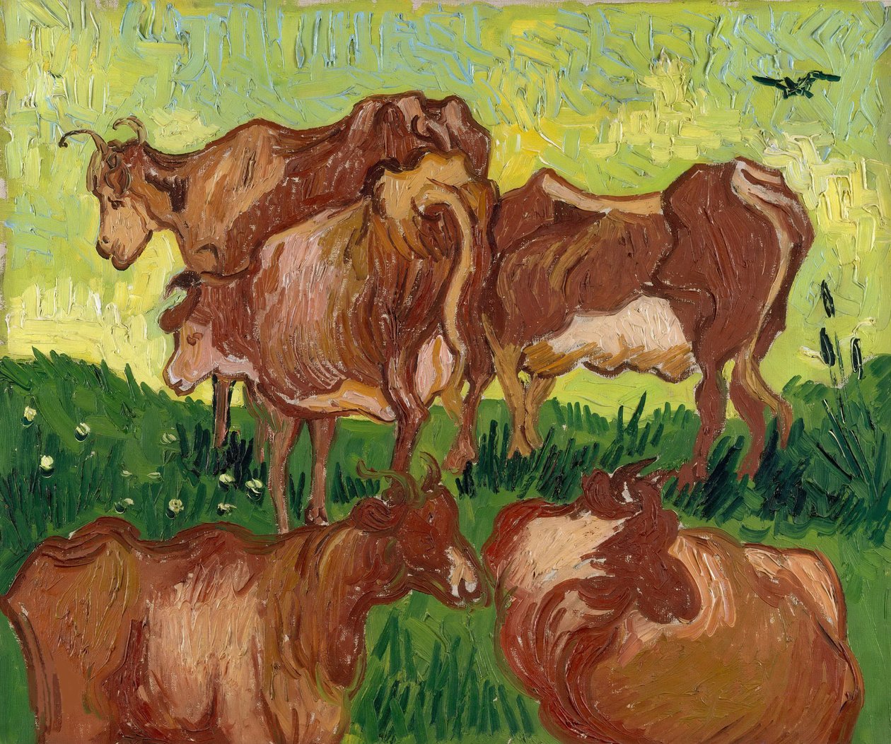 Køerne efter Jacob Jordaens, 1890. af Vincent van Gogh