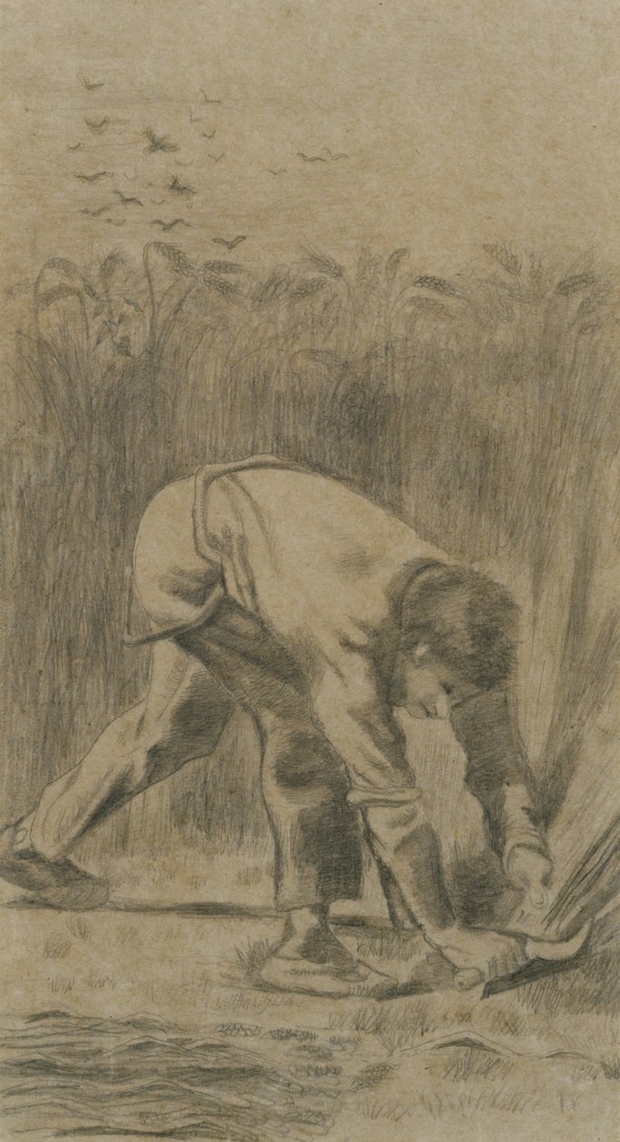 The Reaper after Millet, 1880. af Vincent van Gogh