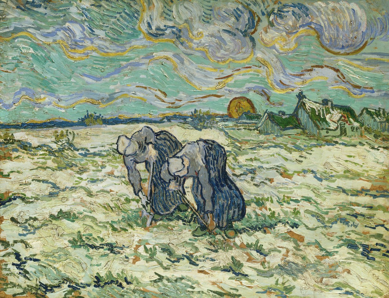 To bondekvinder, 1890. af Vincent van Gogh