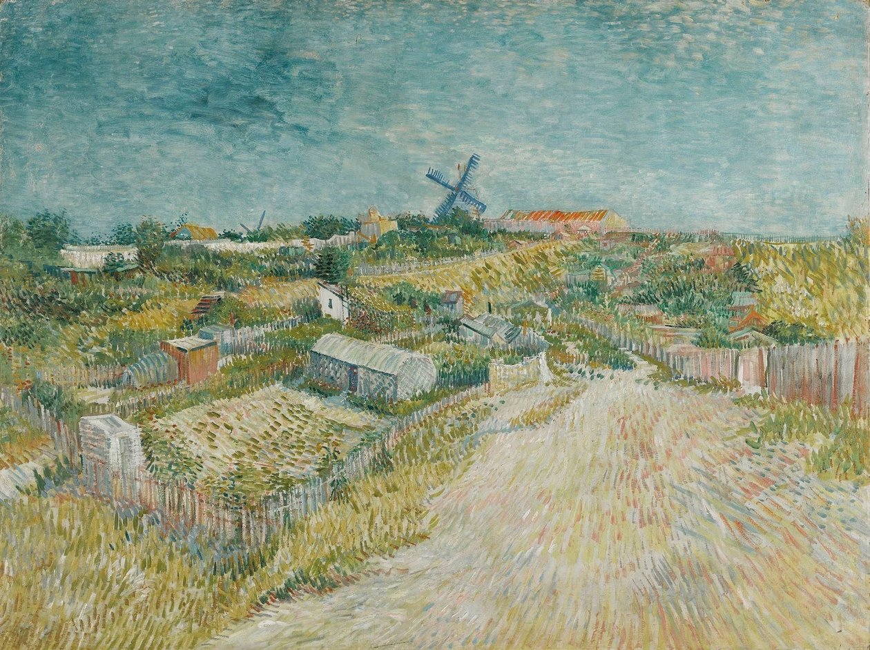 Grøntsagshaver i Montmartre, 1887. af Vincent van Gogh