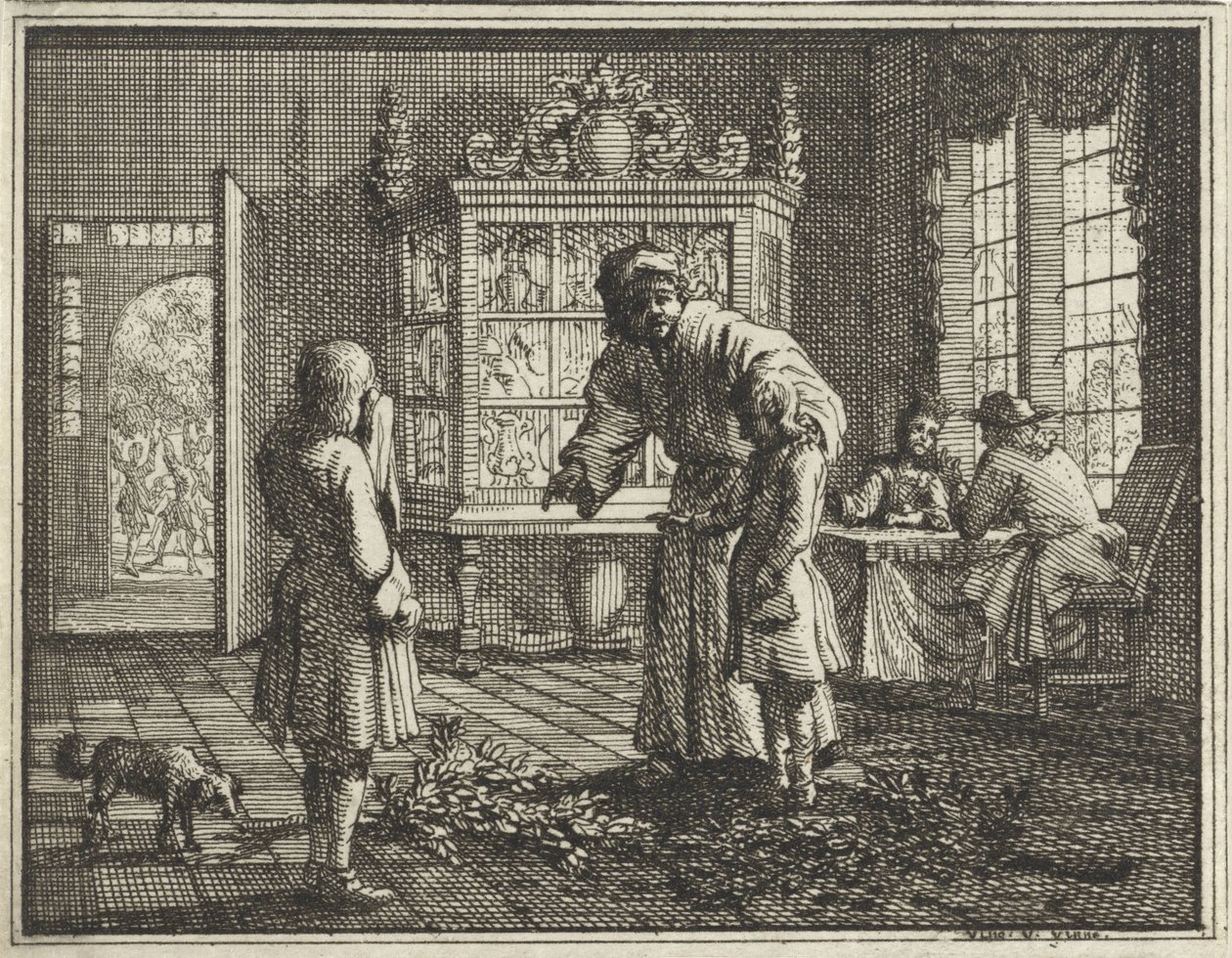 Far irettesætter sine børn af Vincent Laurensz. van der Vinne (II)
