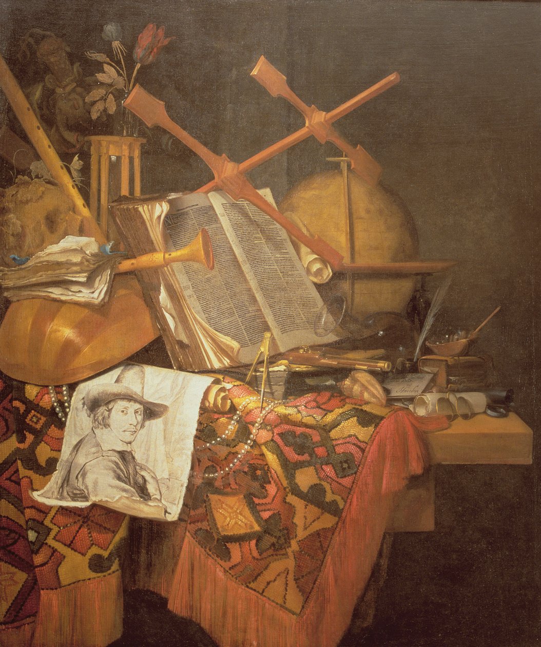 Forfængelighed (olie på lærred) af Vincent Laurensz van der Vinne