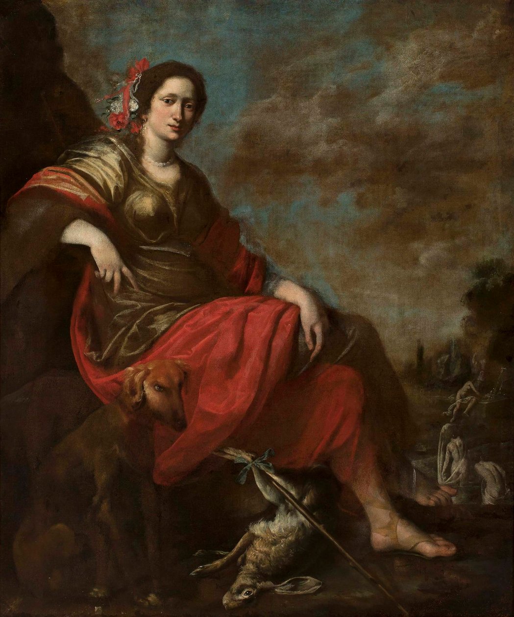 Jægerinden Diana (uden ramme) af Vincent Malò (I)