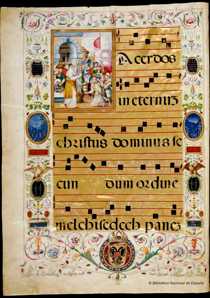 Antifonarie og graduale af Charles V, Melchisedec af Vincent Raymond