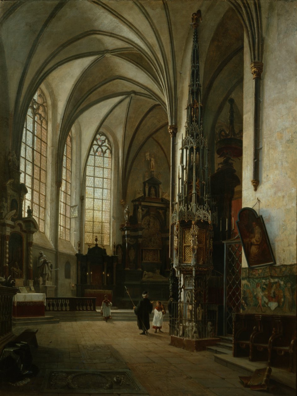Interiør af Sankt Lambertus Kirke af Vincent Stoltenberg Lerche