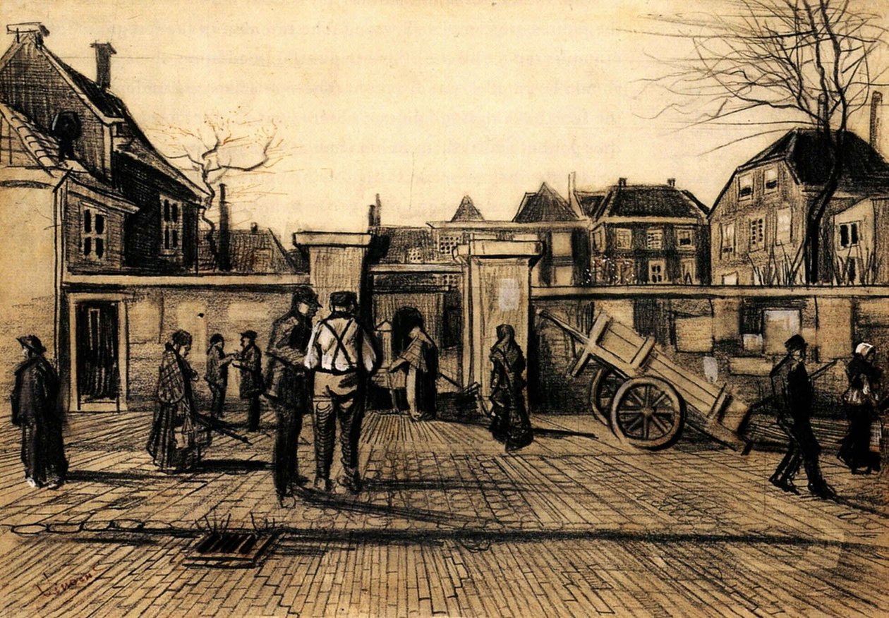 1882, Indgang til Stadsbank van Lening i Haag. Vincent van Gogh af Vincent van Gogh