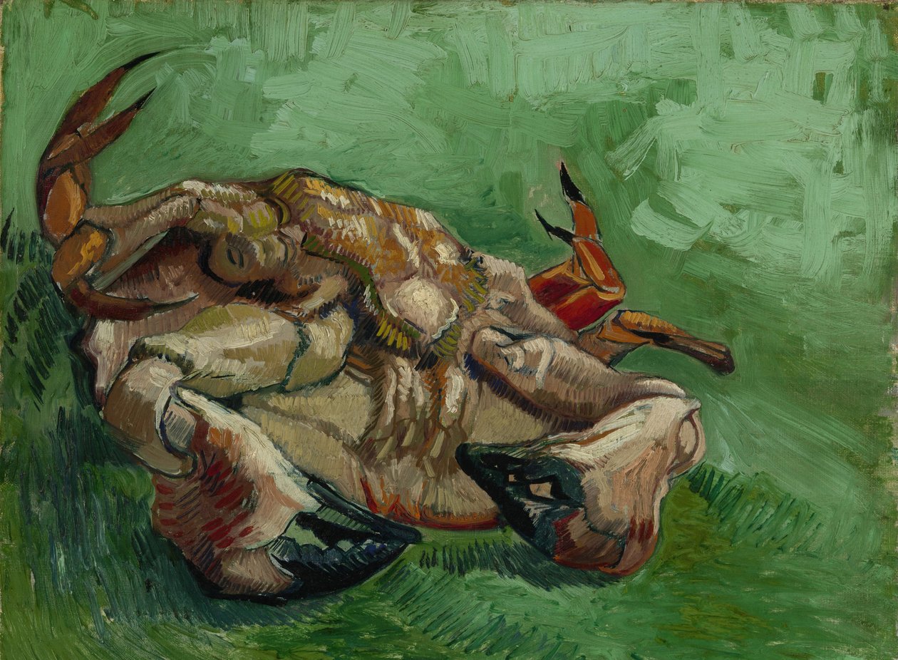 En krabbe, liggende på ryggen, 1889 af Vincent van Gogh