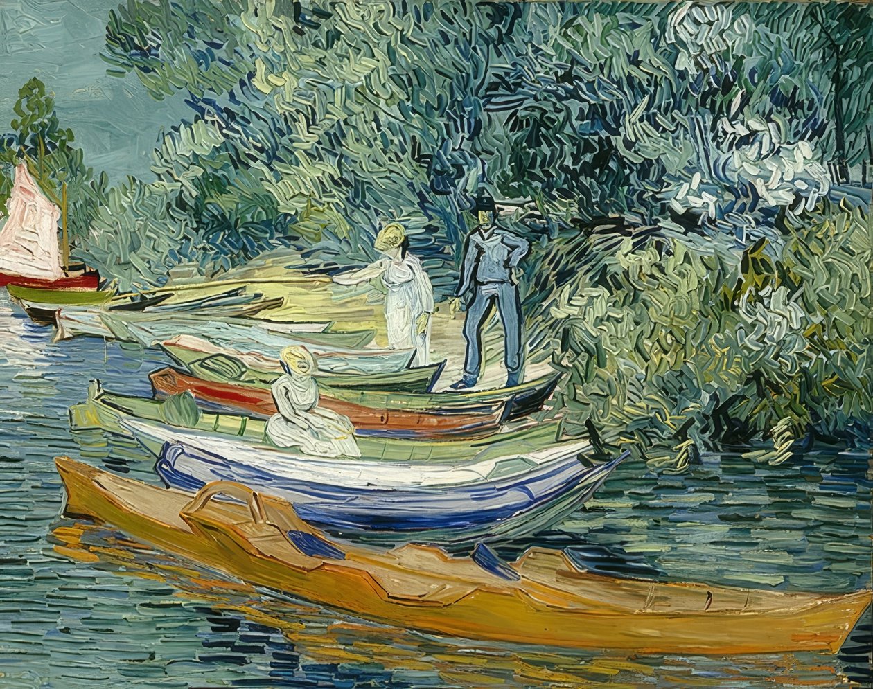 Ved bredden af ​​Oise i Auvers. 1890 af Vincent van Gogh