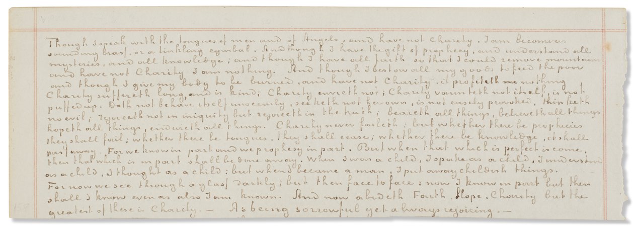 Autografisk manuskript, transskriptioner af bibelske tekster på engelsk af Vincent van Gogh