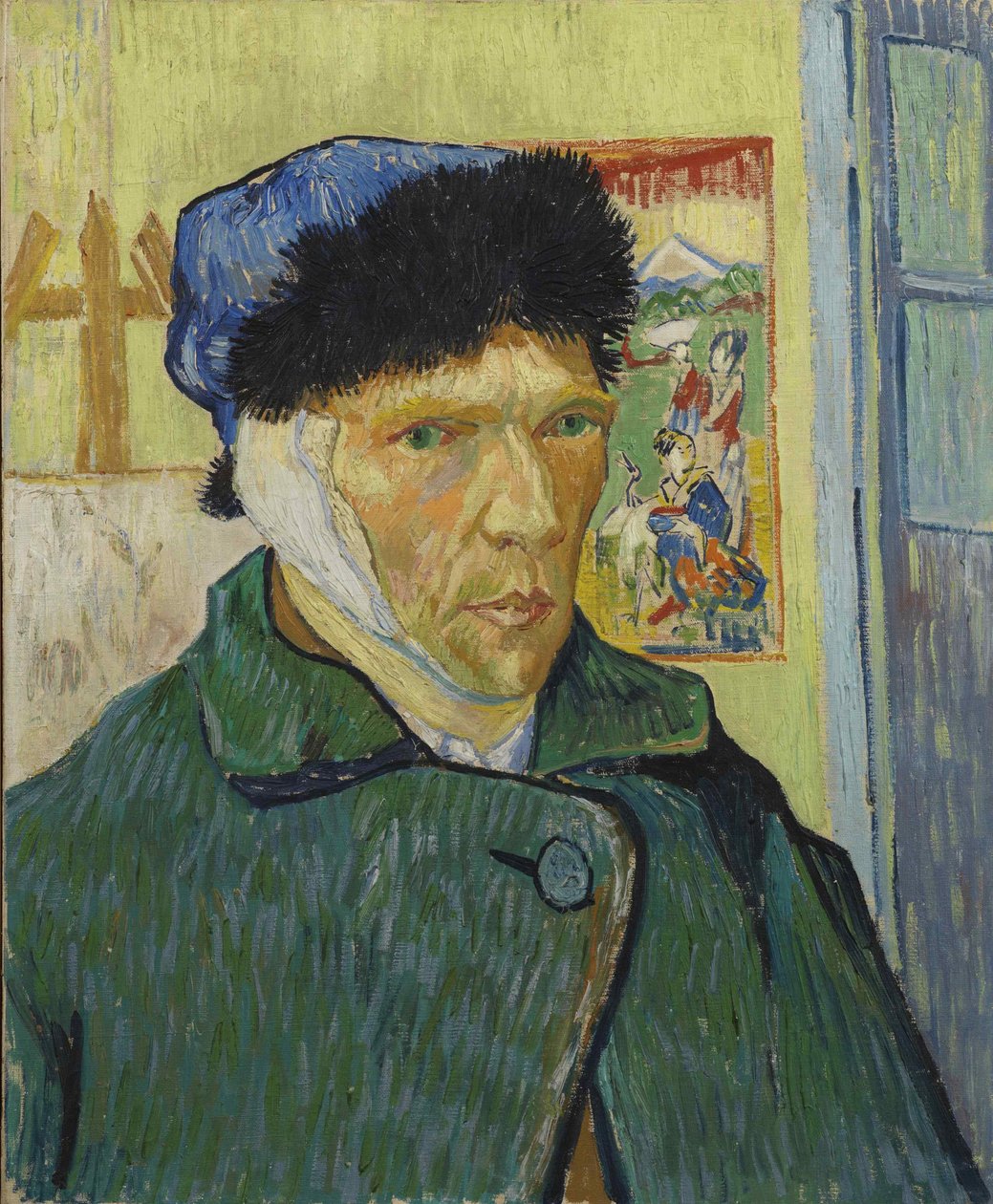 Selvportræt med bandageret øre, 1889. af Vincent van Gogh
