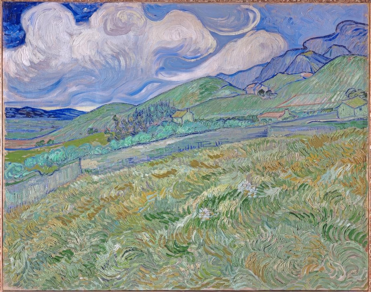 Bjerglandskab bag Saint-Paul Hospital af Vincent van Gogh
