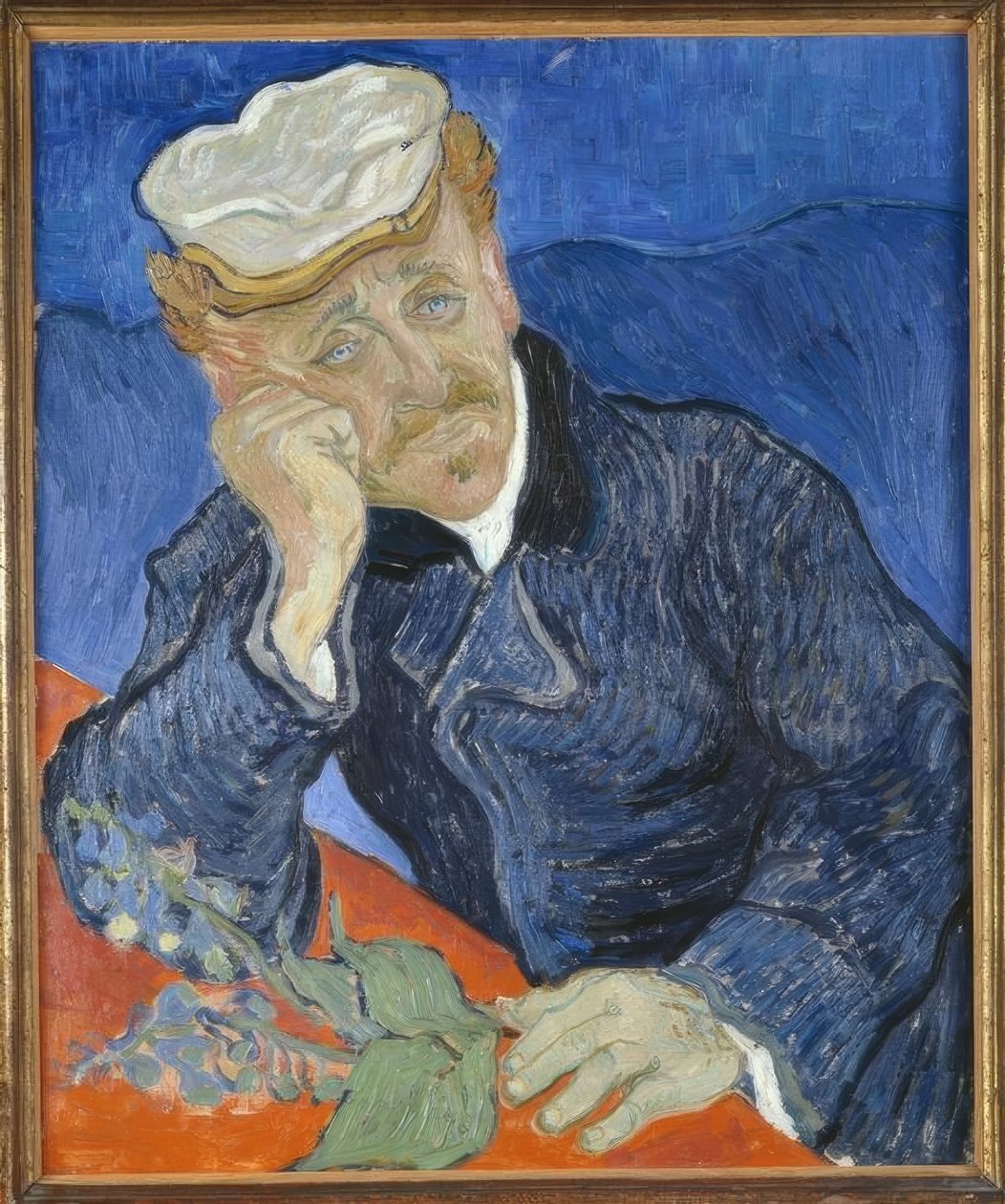 Portræt af Doctor Gachet med en fingerbølsgren af Vincent van Gogh
