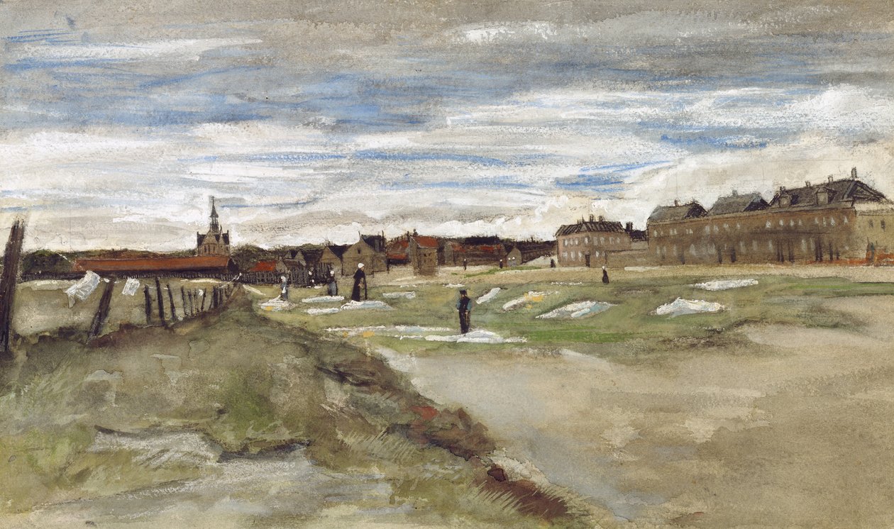 "Blanchisserie à Scheveningen" Blanchisseri ved Scheveningen (recto); "Femme de Scheveningen" Kvinde fra Scheveningen (verso) af Vincent van Gogh