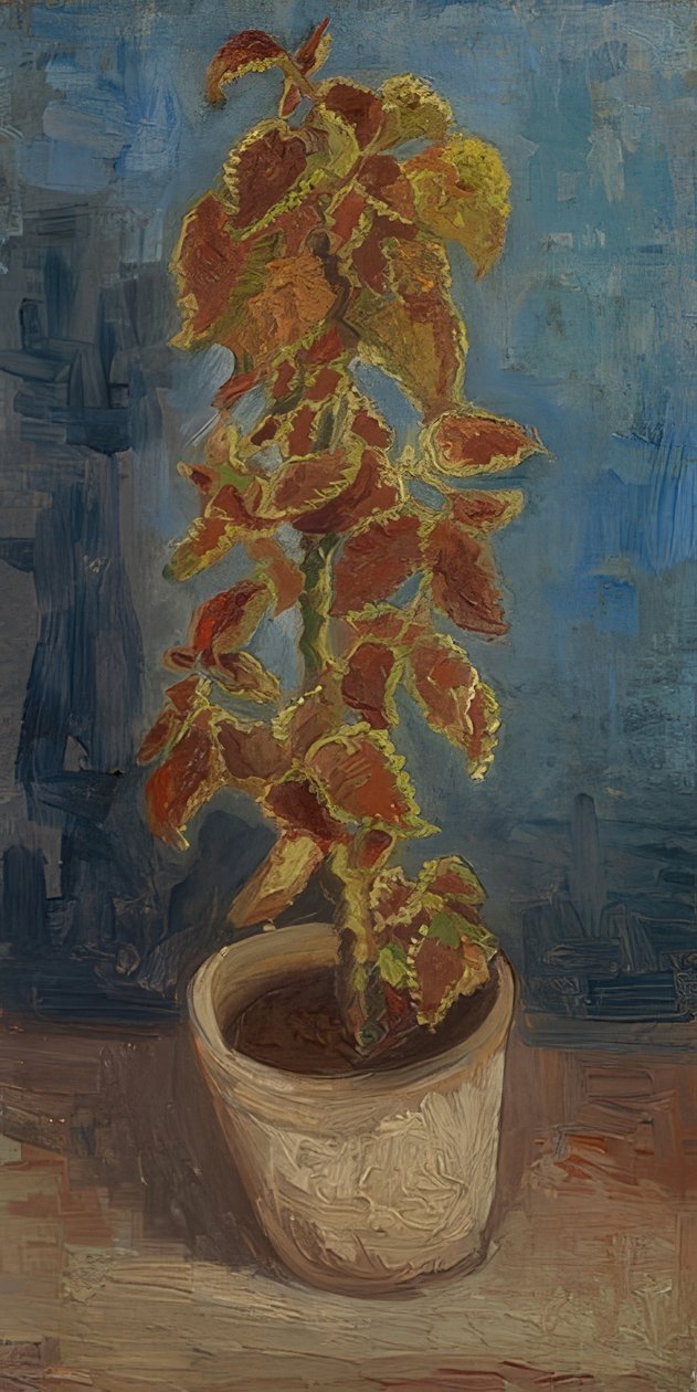 Urtepotte med farvet brændenælde. 1886 af Vincent van Gogh