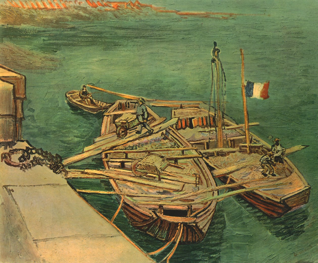 Både på Rhône, august 1888, 1947. af Vincent van Gogh