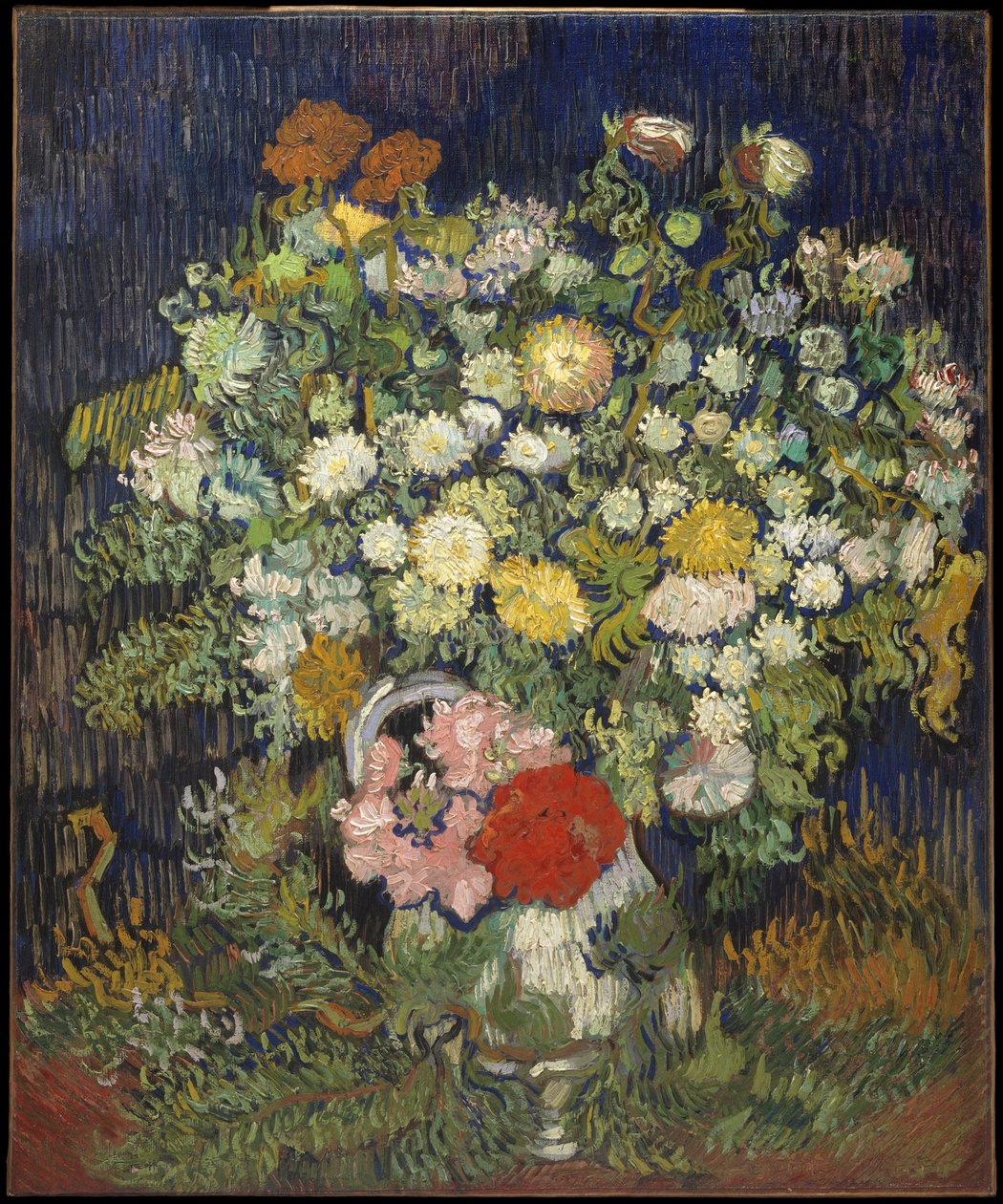Blomsterbuket i en vase af Vincent van Gogh