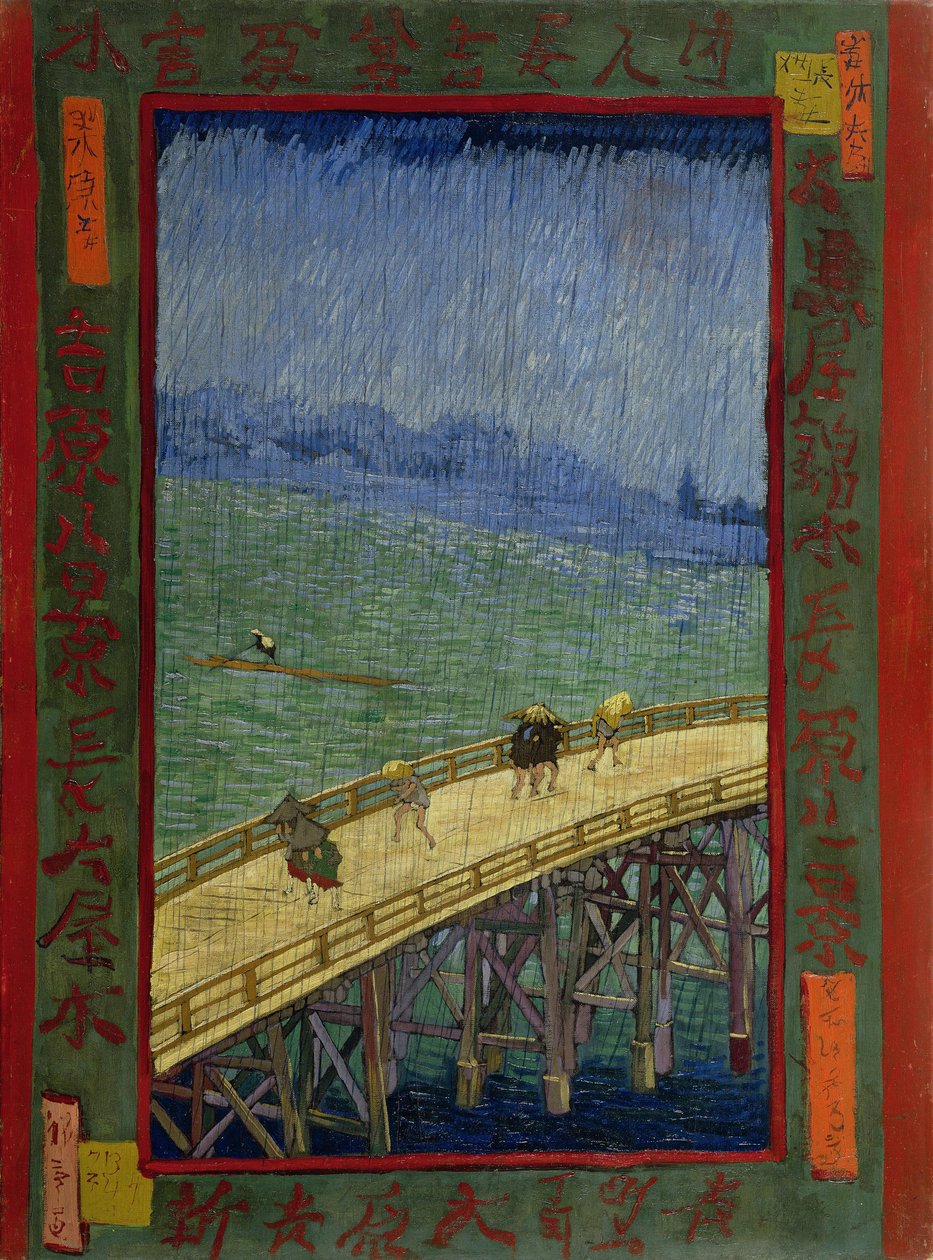 Bro i regnen (efter Hiroshige) af Vincent van Gogh
