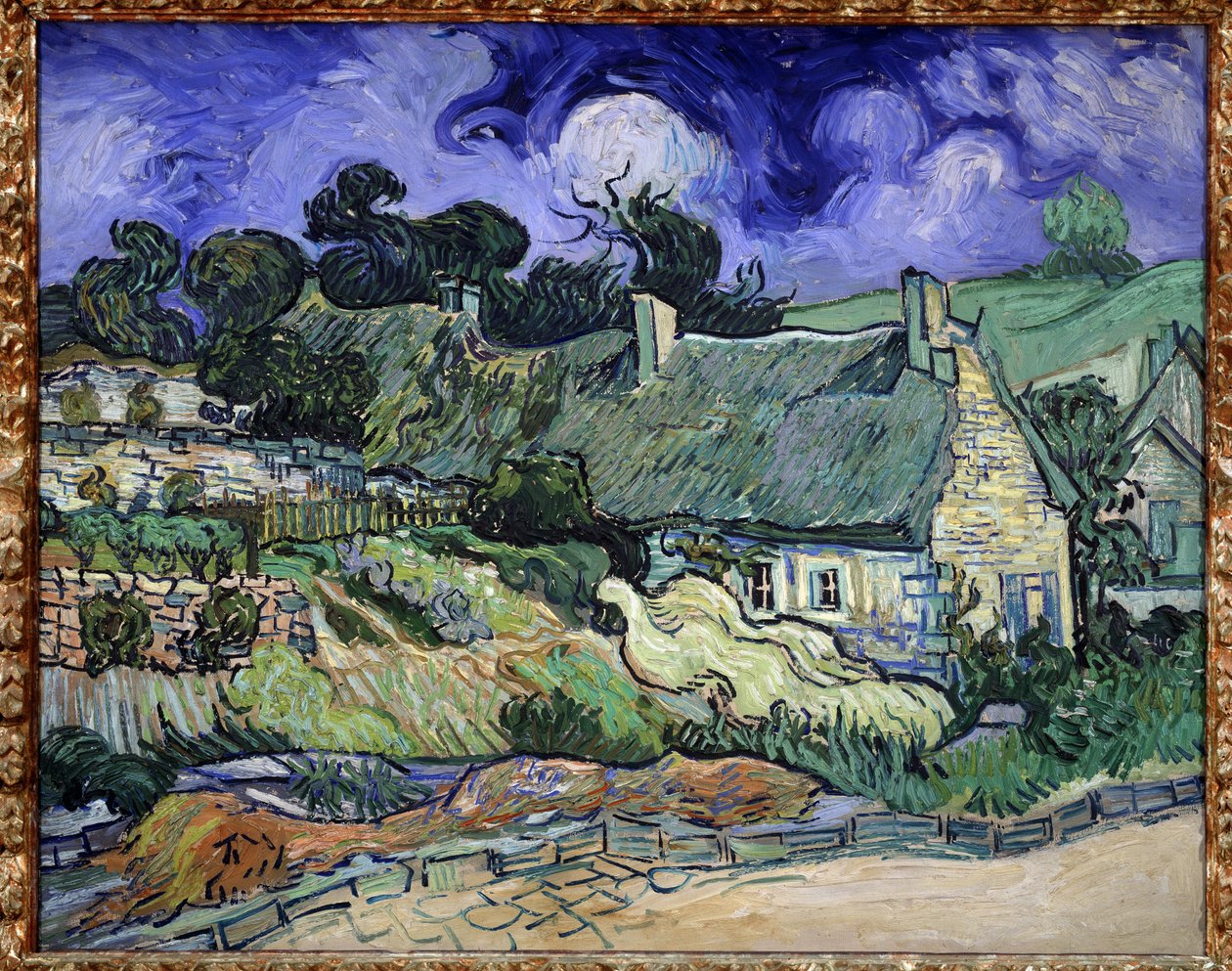 Stråtag i Cordeville i Auvers-sur-Oise (Auvers sur Oise) - Maleri af Vincent Van Gogh (1853-1890) af Vincent van Gogh